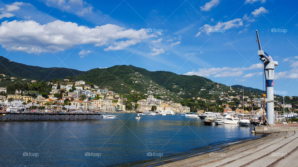 Seascape in Rapallo in Italy