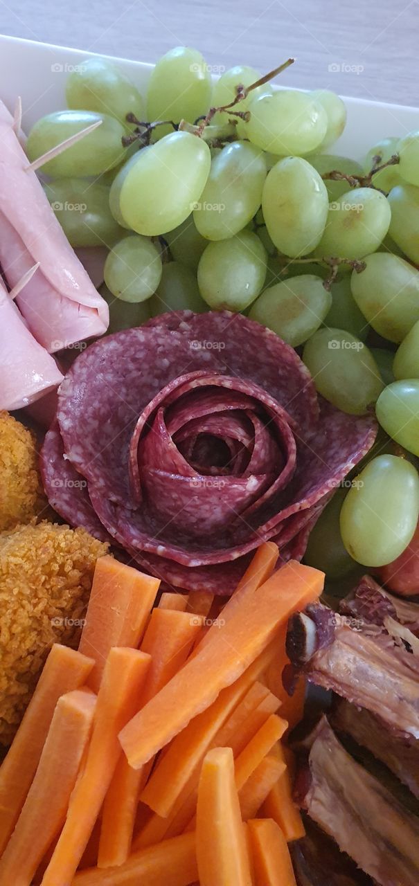 On the Plate -Rose Salami