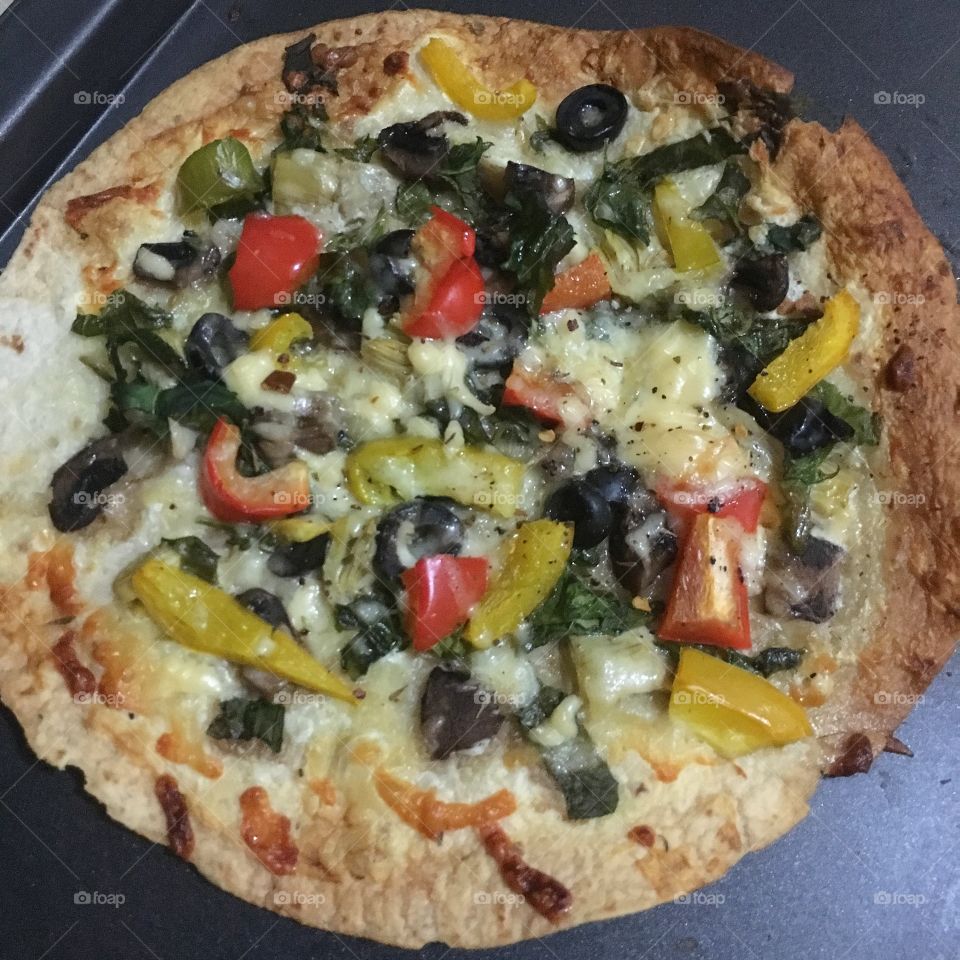 thin crust garden pizzaaa