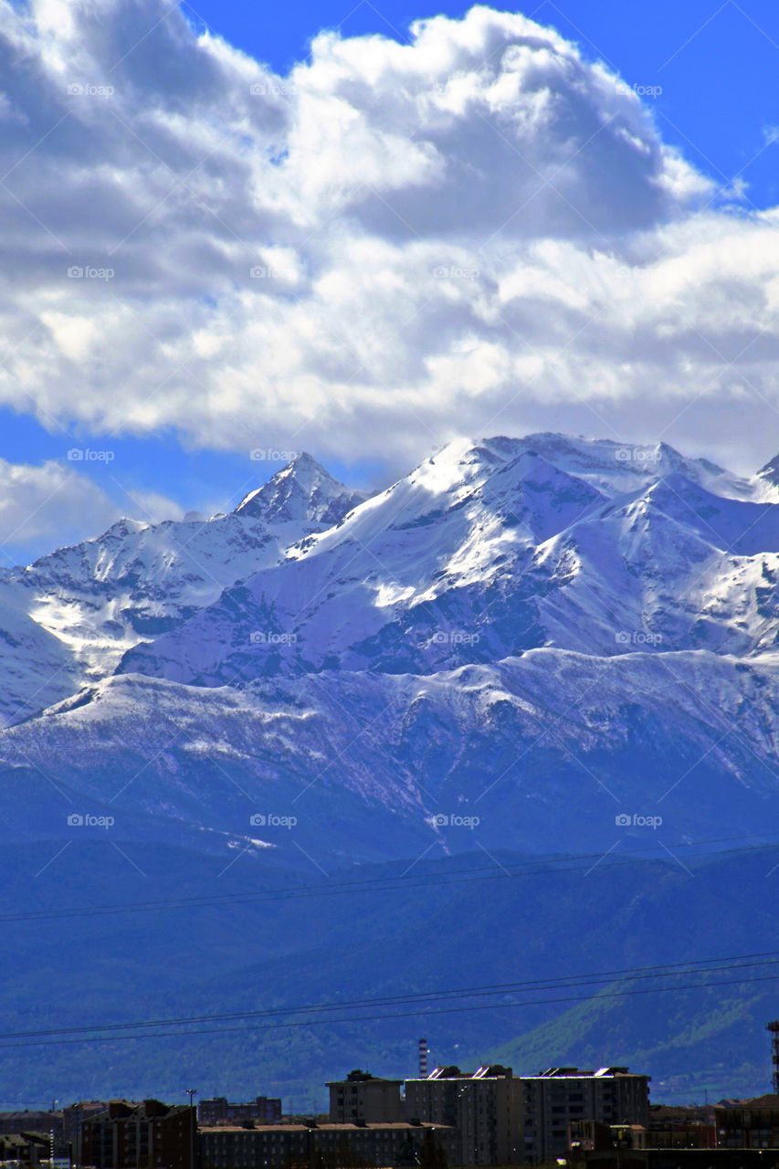 View of snowy mountain