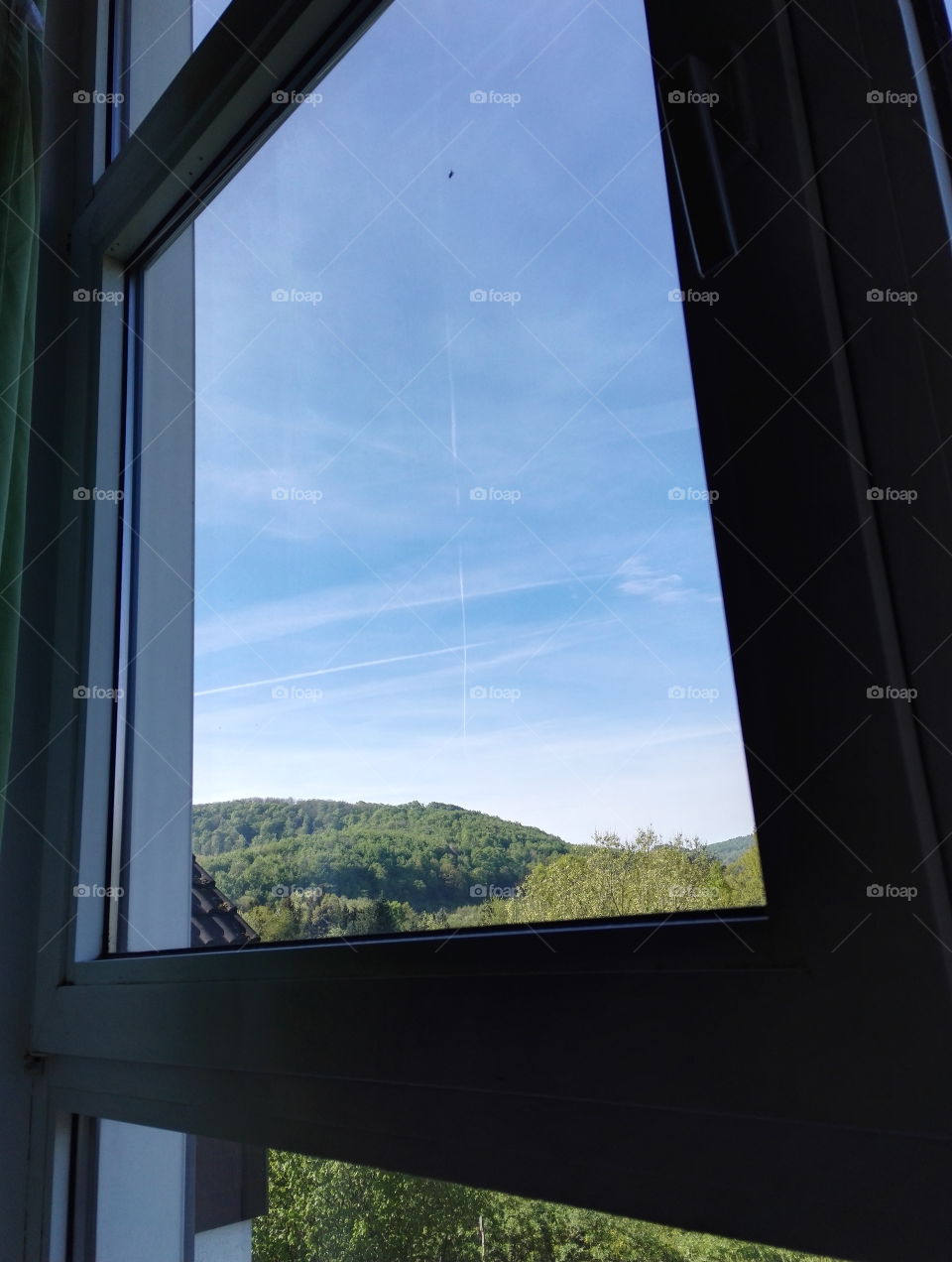 Die natur aus der Perspektive im Fenster