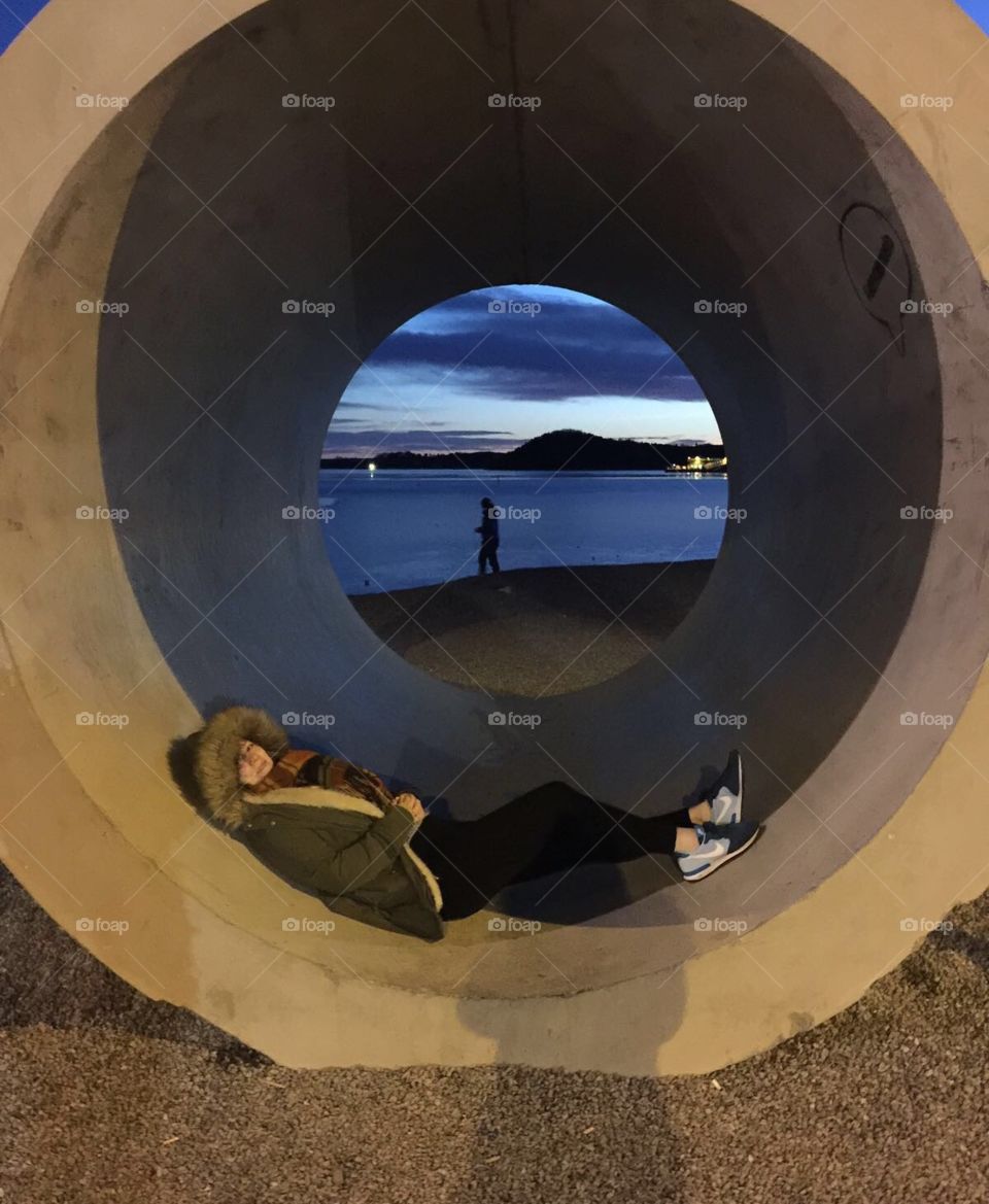 Dusk at the Oslo opera house 