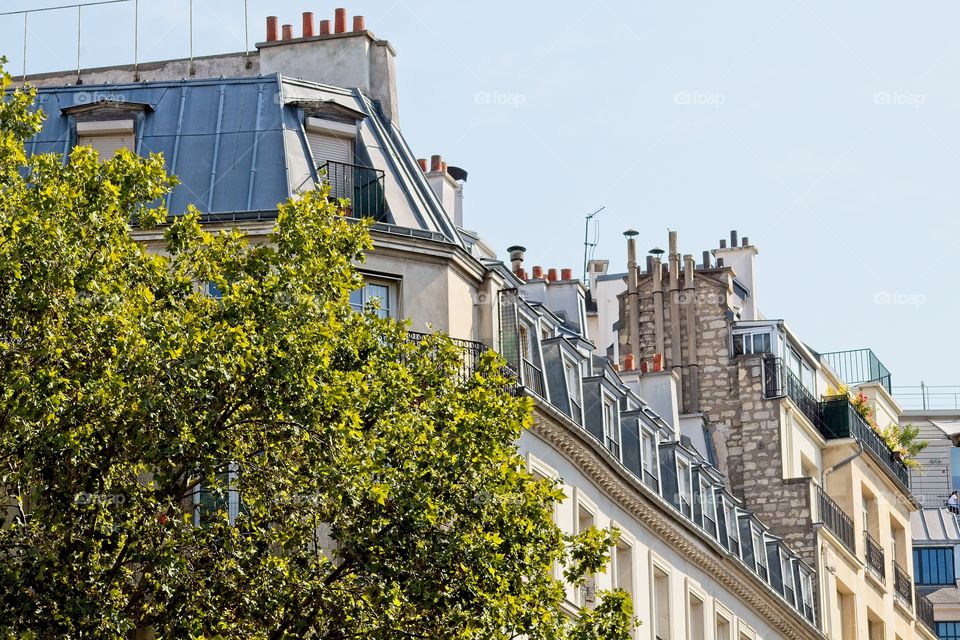 facade of the house in paris