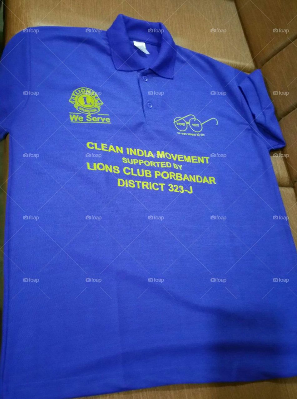 T-shirt for worker for Clean India Movement