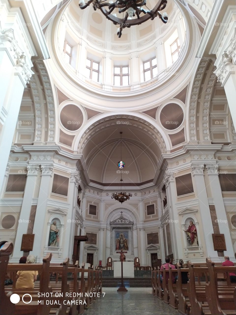 Inside the Porto Alegre's Cathedral in Brazil