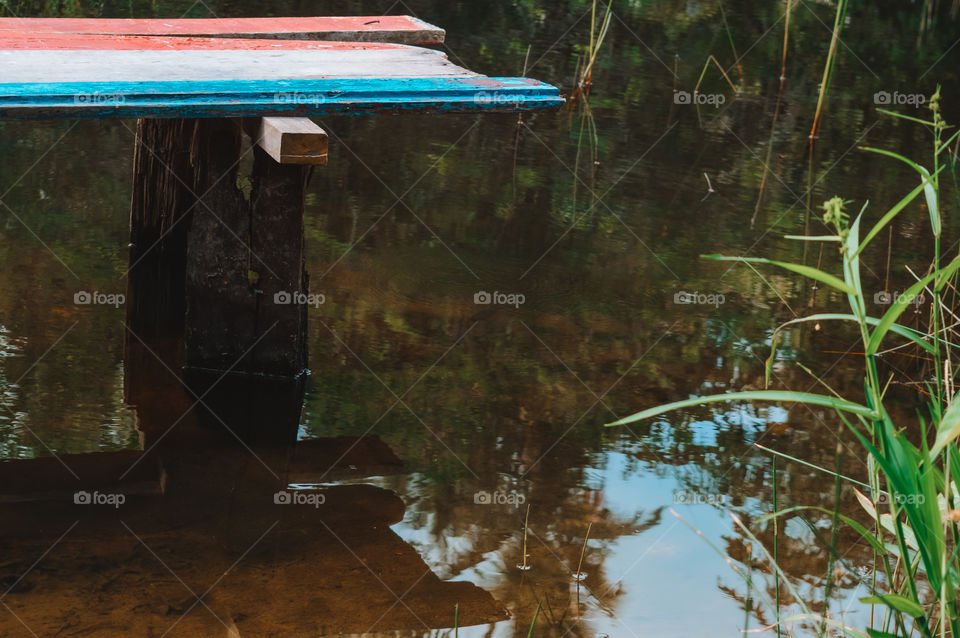 River in the village of tiba in cumuruxatiba Bahia Brazil