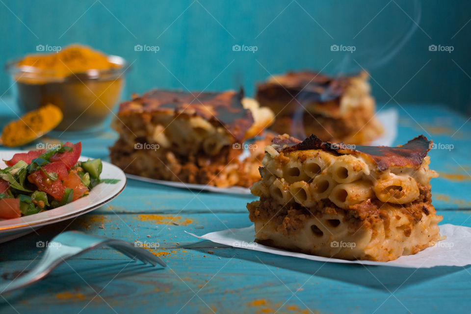 Close-up of macaroni food