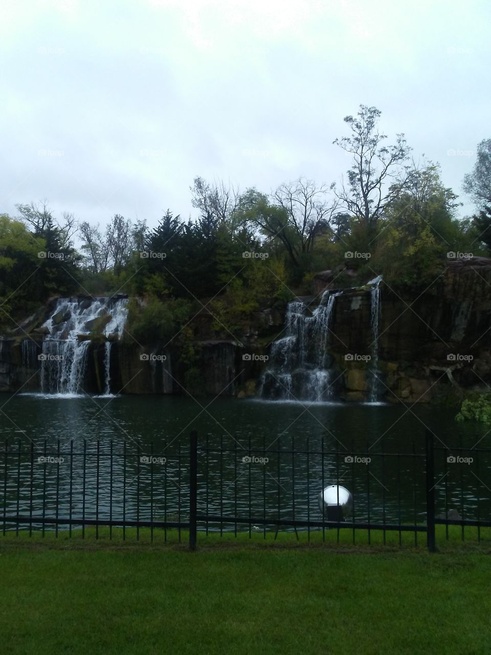 Waterfalls located on the site of an old quarry at Daggett Memorial Park in Montello,Wisconsin.