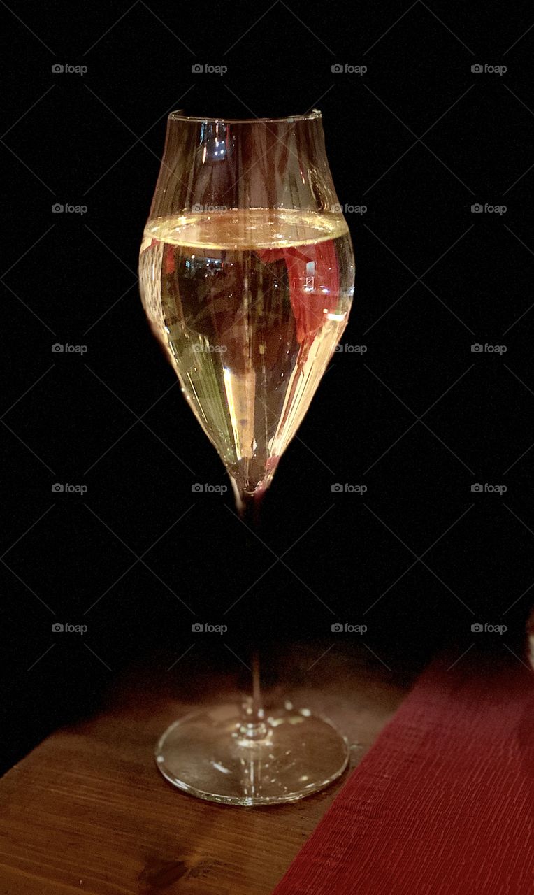 A glass of prosecco