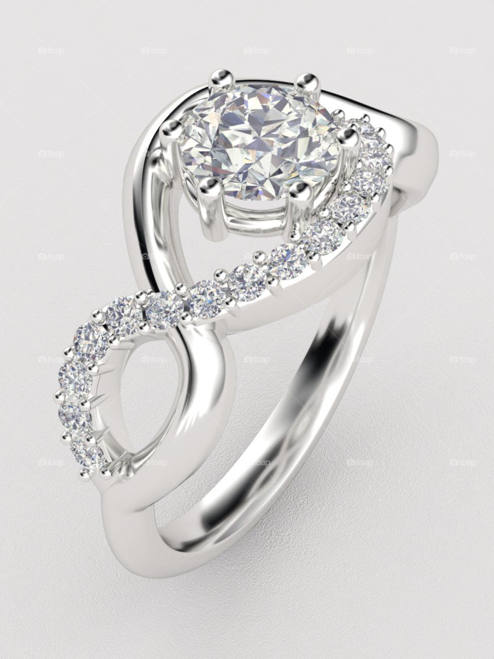 Crossover Diamond Ring