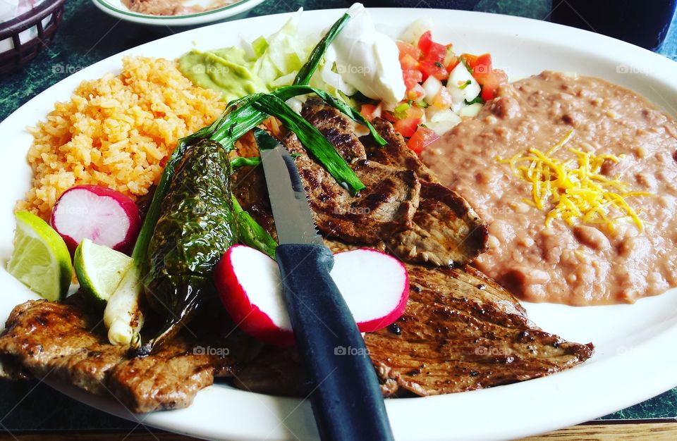 Carne asada plate