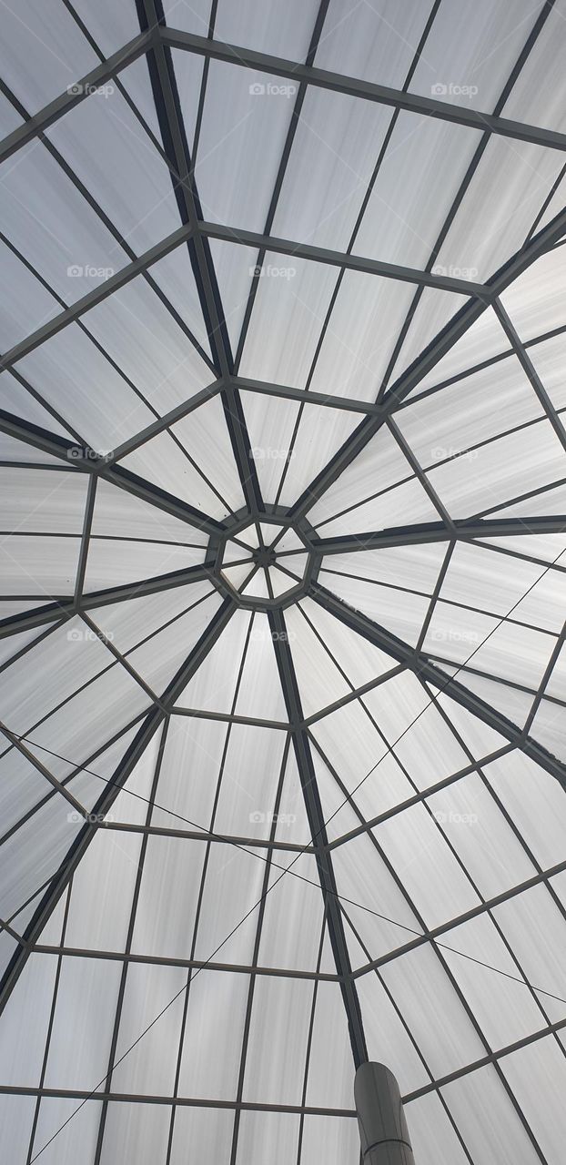 Dome, internal part of one of the roof spaces of the Las Americas Shopping Center, has a very striking architecture in the shape of a spider's web