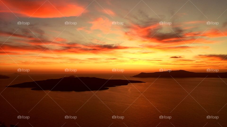 Sunset in Santorini