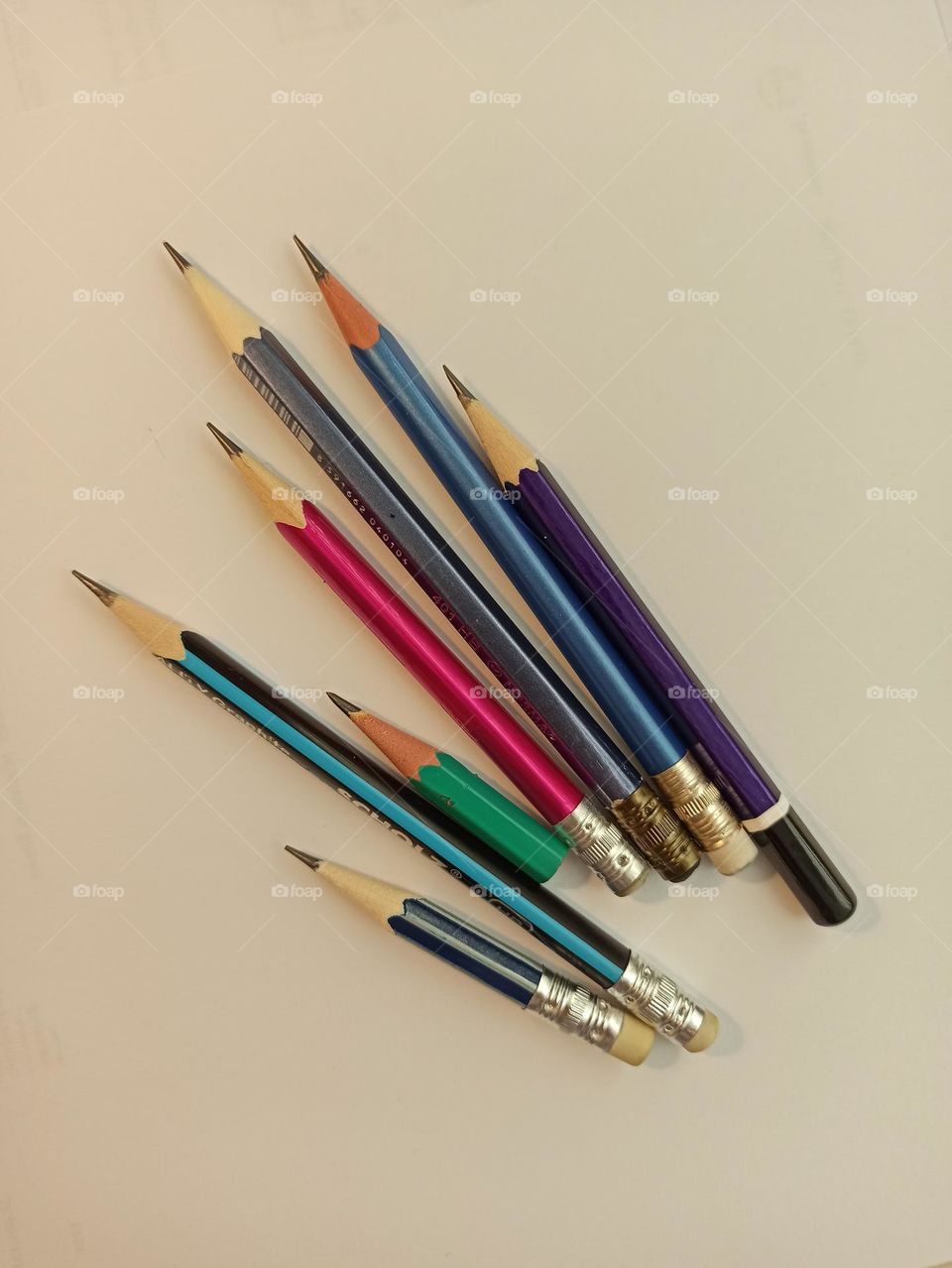 permanent pencils of different sizes