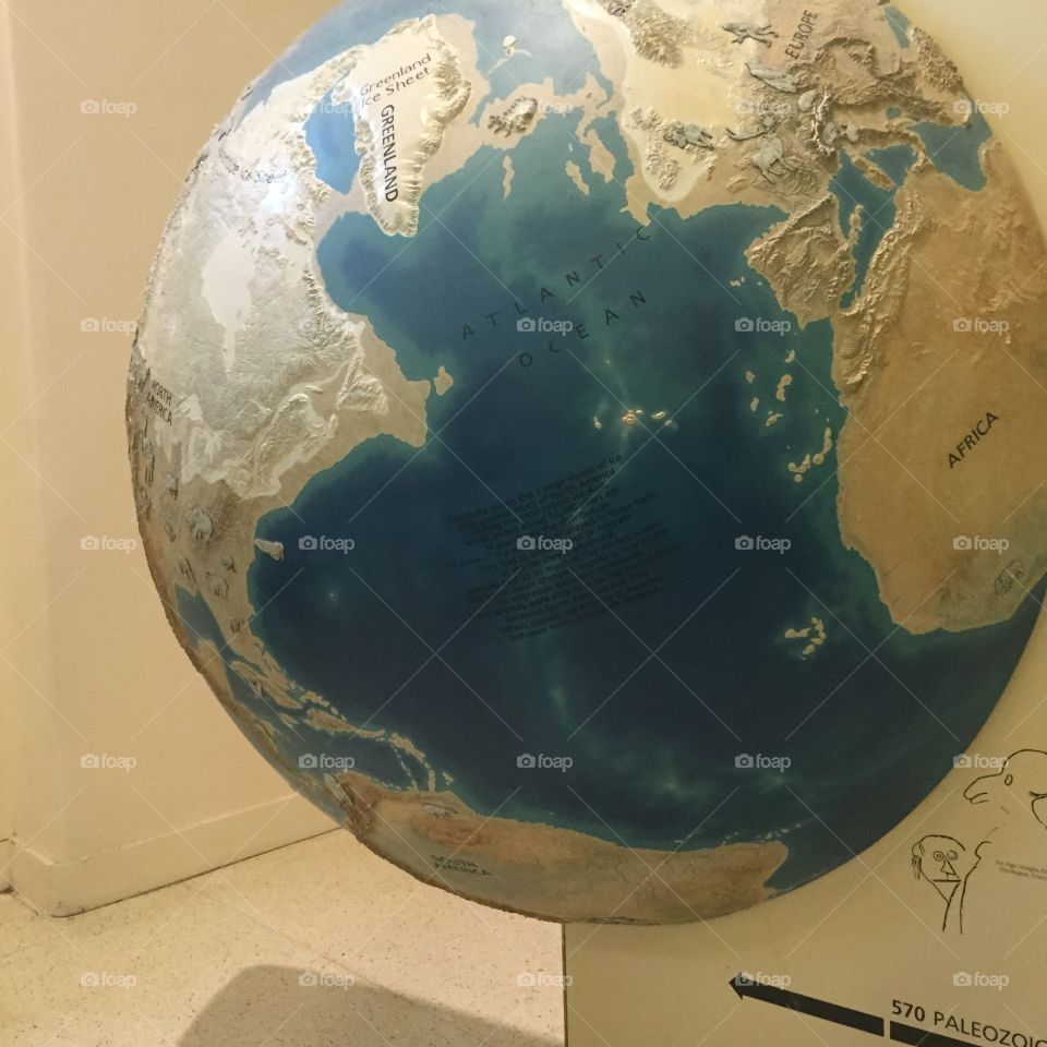 Museum globe . A globe in a museum