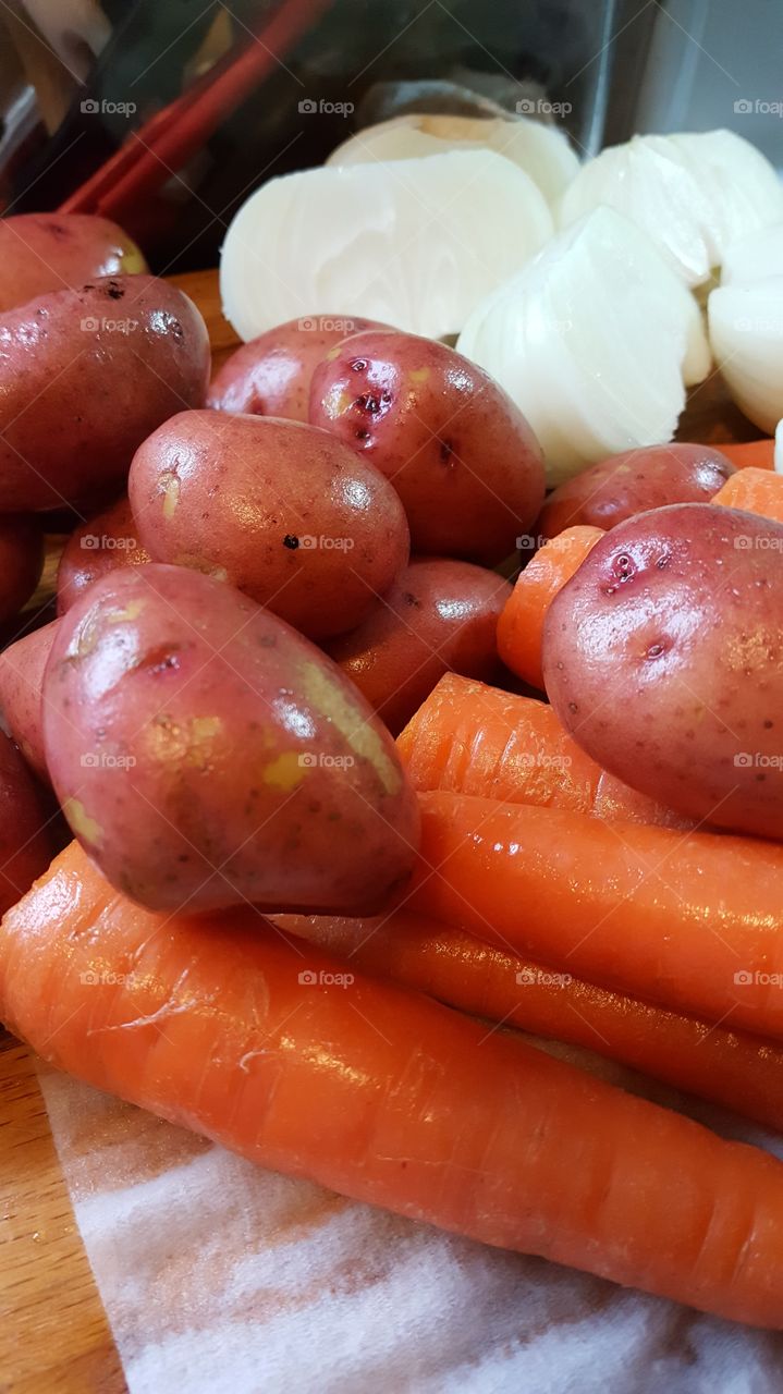 Potatoes Onions Carrots