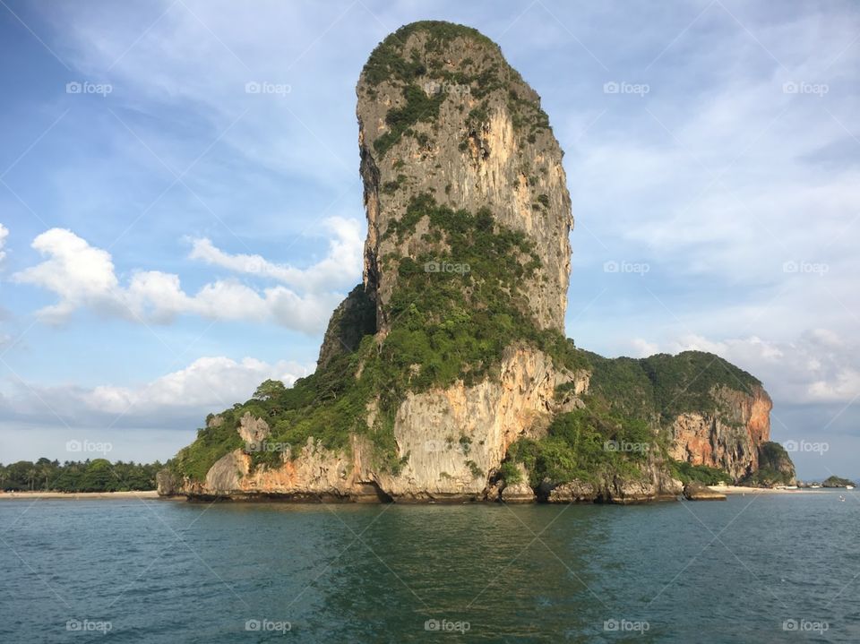 Thailand is famous for its outstanding natural weathers rock mountains that have such unique shapes.