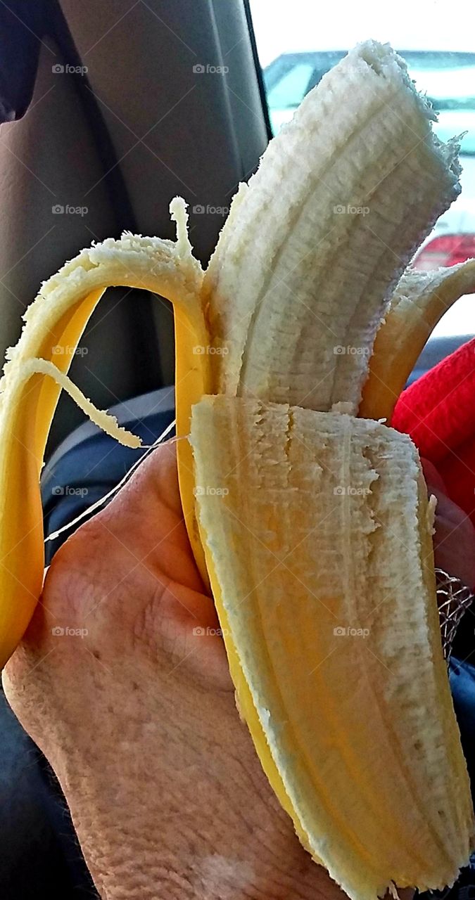 eating banana on the way to work! yum yum🤣🤣🤣