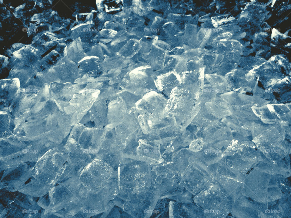 Ice cubes in ice maker machine