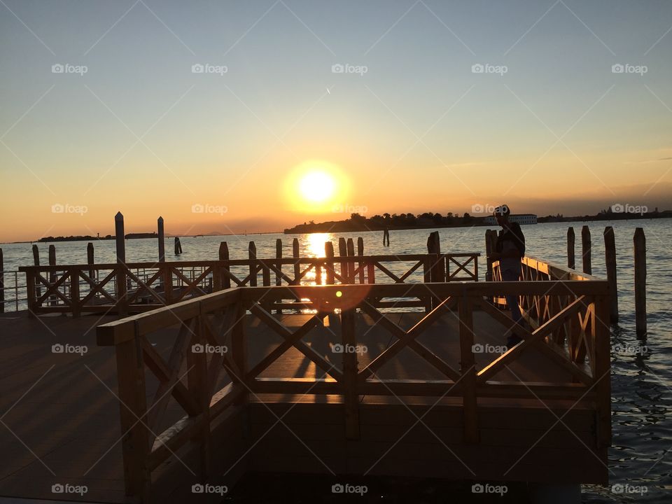 Sunset from Lido, Venice Italy