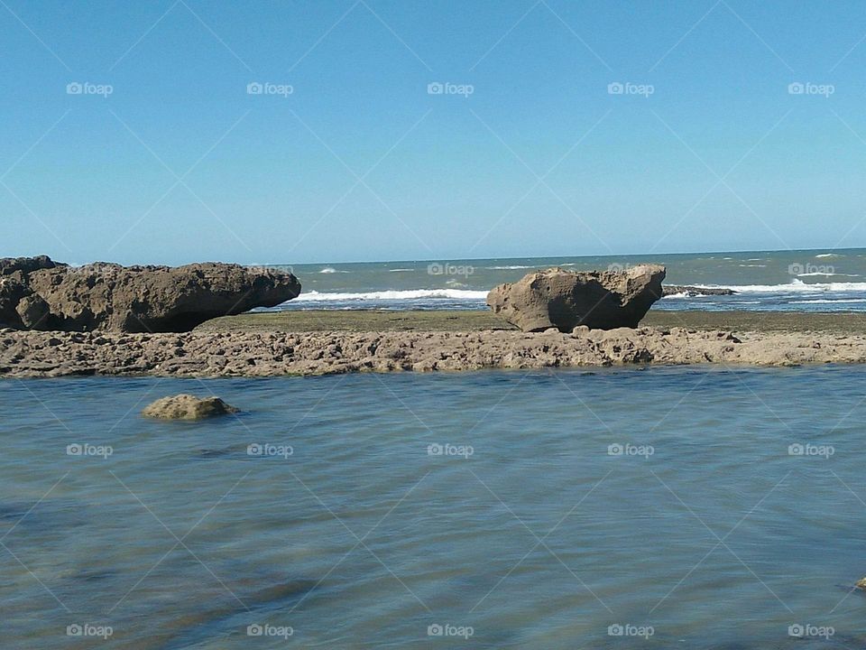 The sea at essaouira city in Morocco