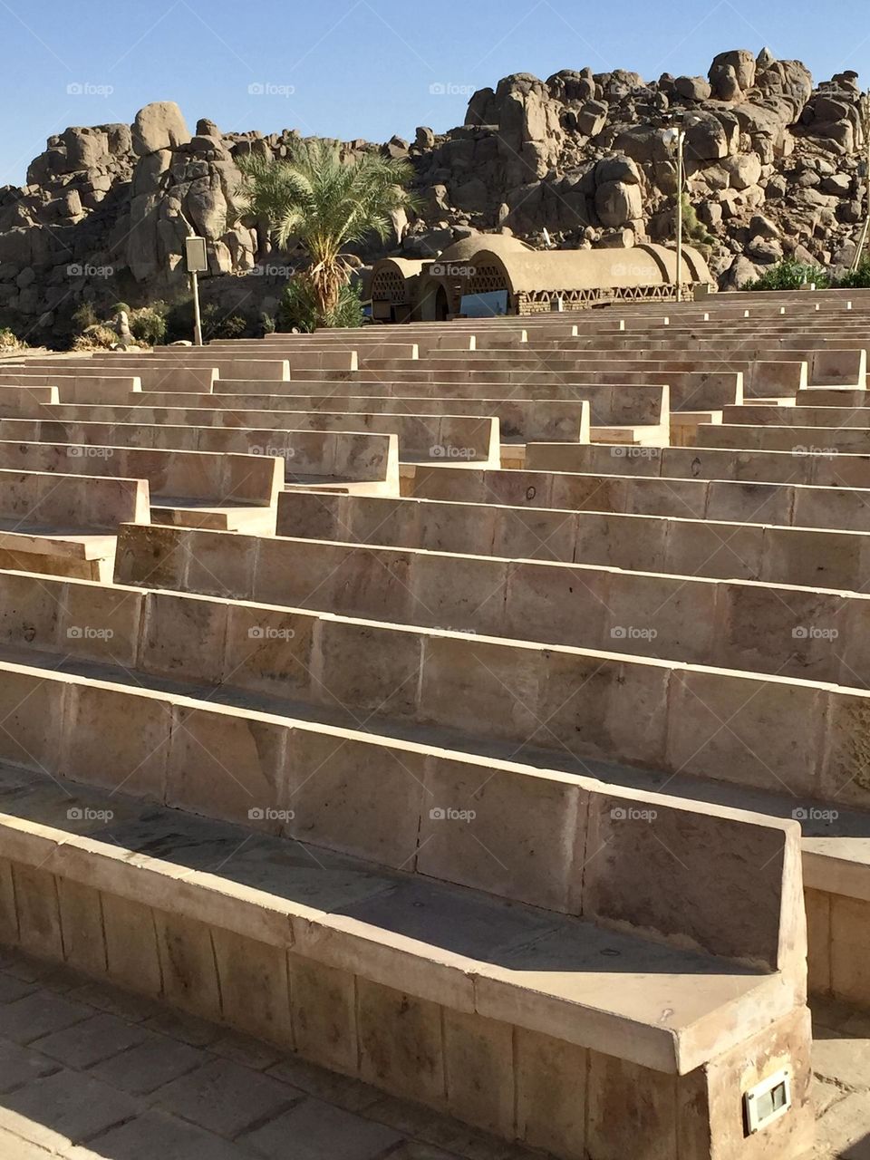 Stairs at Karnak Temple to see light and voice show 