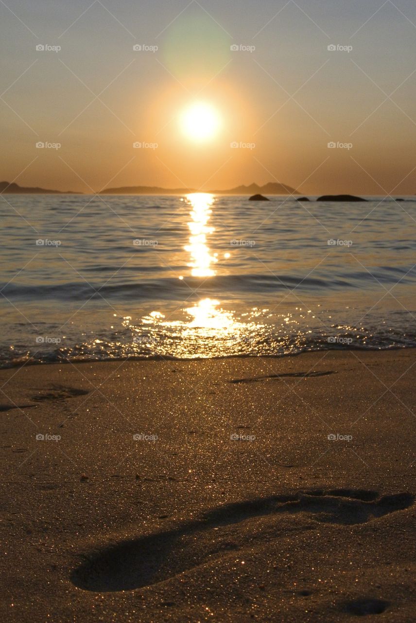 sunset at Samil beach, Vigo-Spain