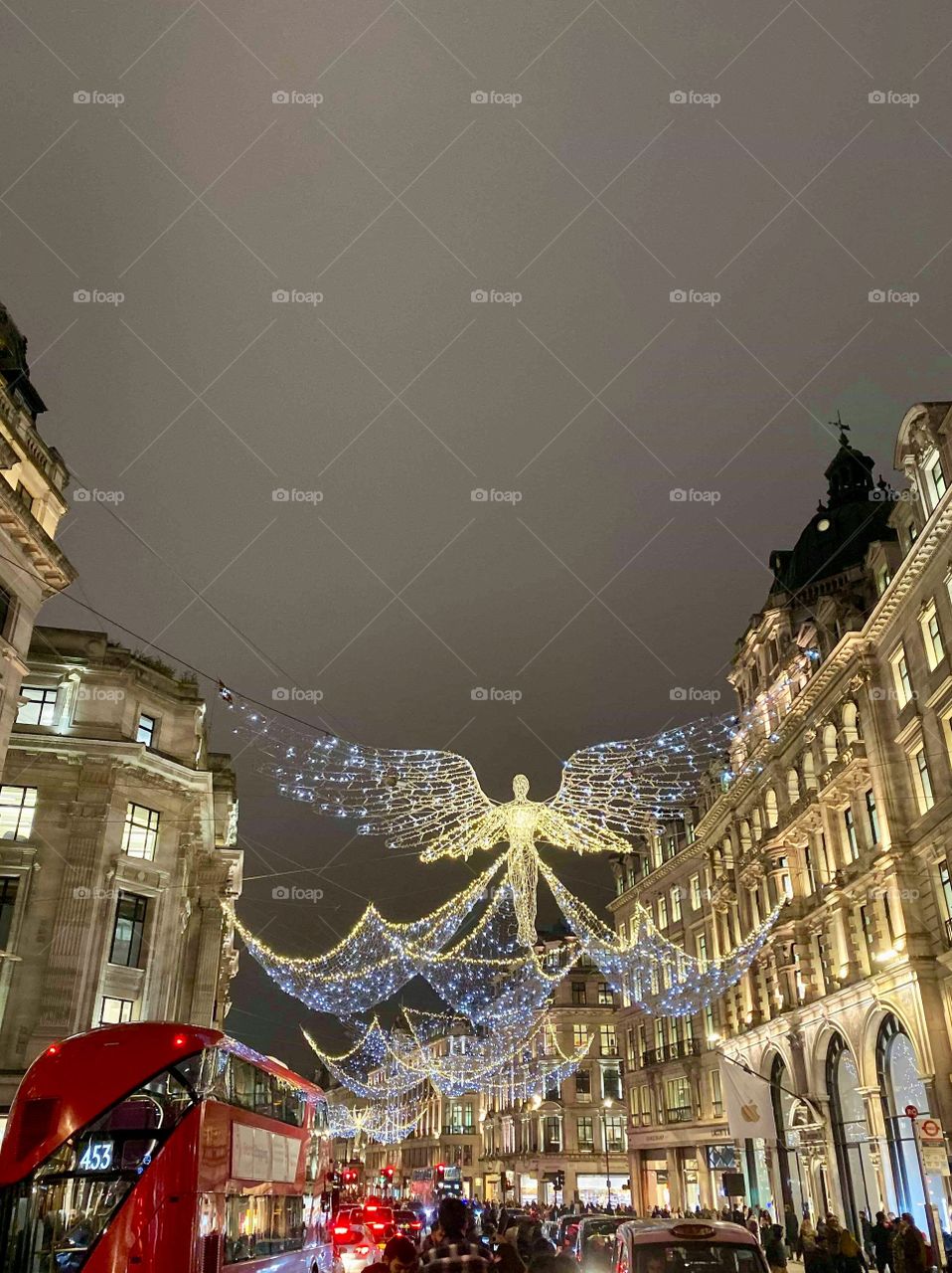 Regent Street,London. Christmas lights and decoration