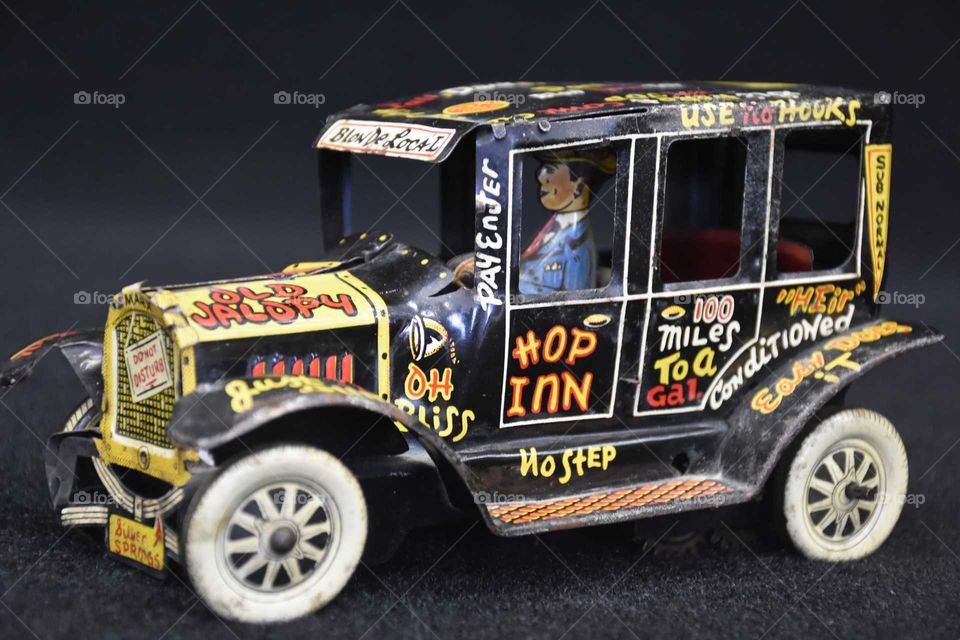 vintage tin car toy