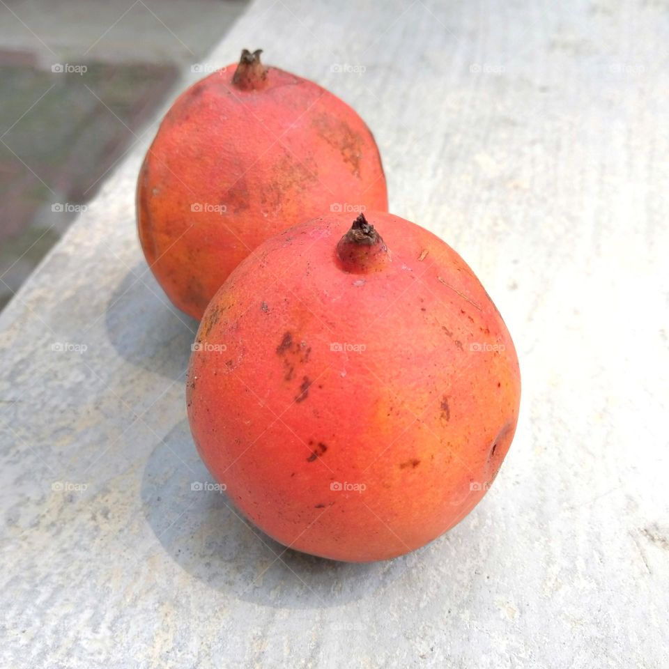 Red fruits on the table