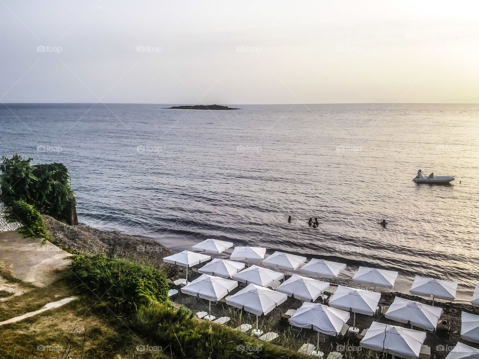 beach at dusk