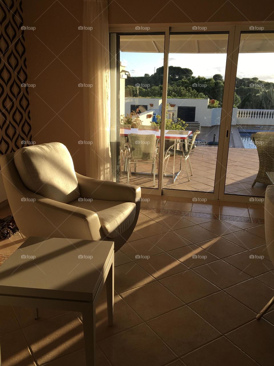 My favorite spot at home in evening sunbeam 