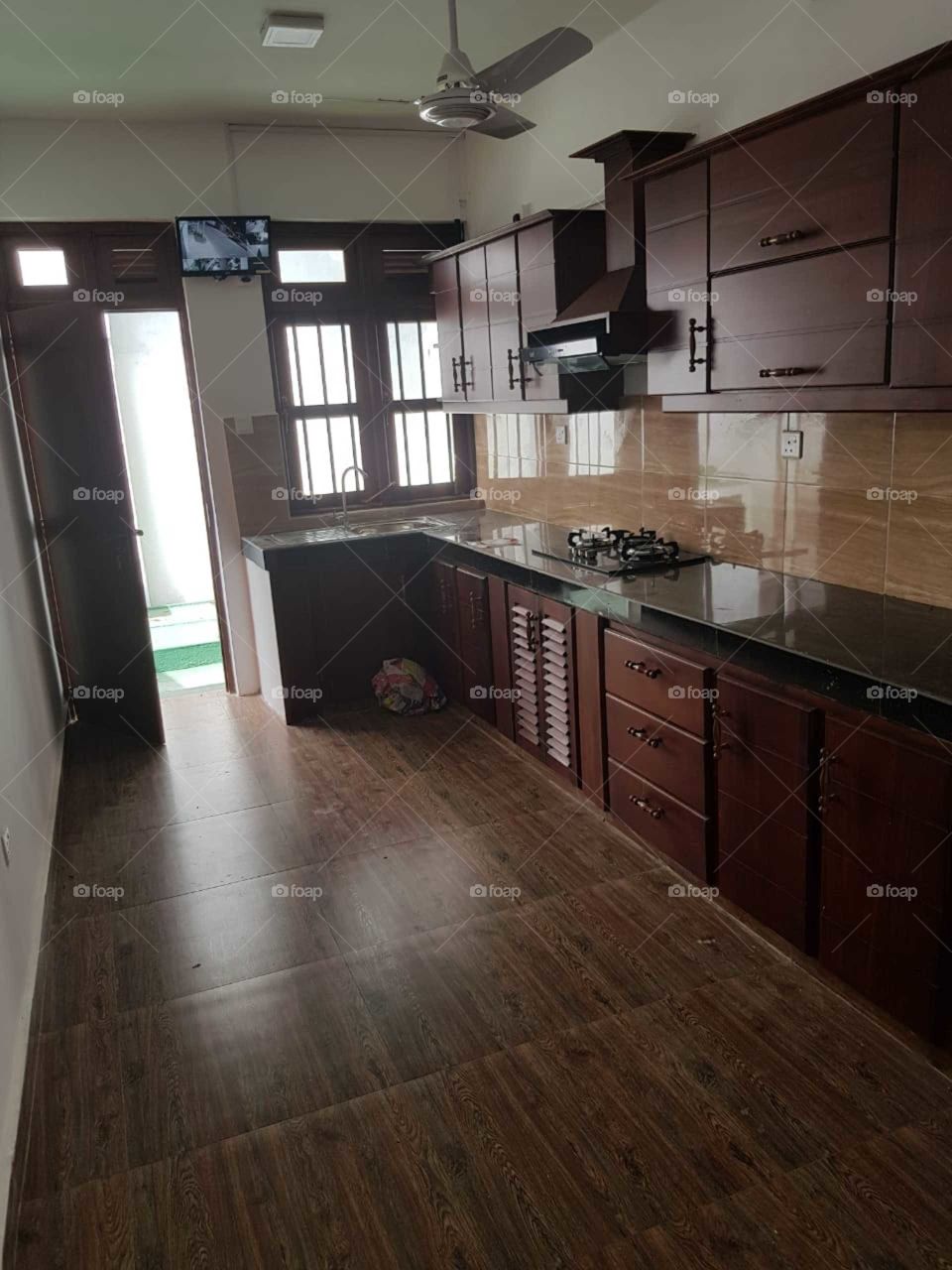 hitchen made of wood