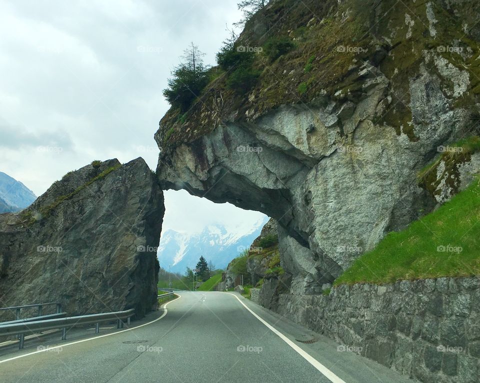 Road in rocks 