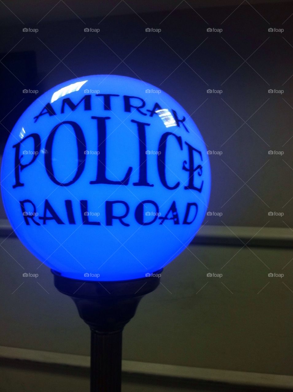 Police station blue ball