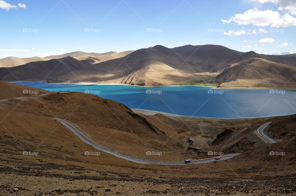 Mountain road in tibet