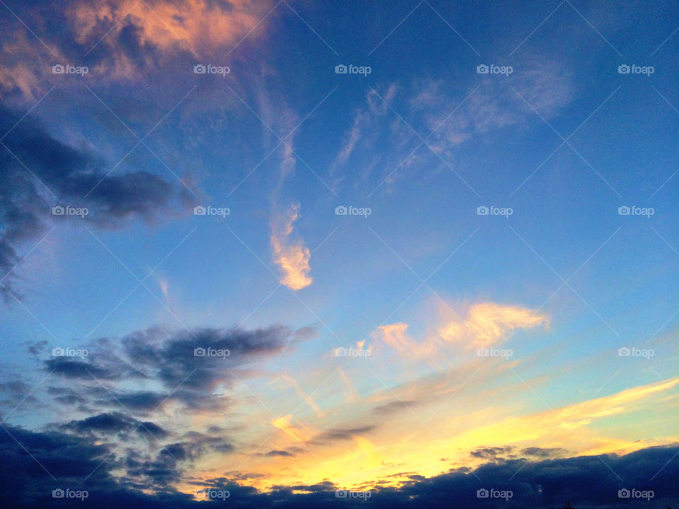 Clouds in the sky at sunset