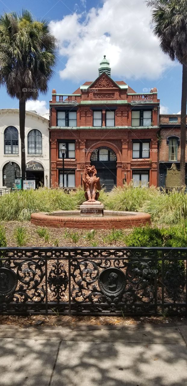 old historic building and statue in Georgia