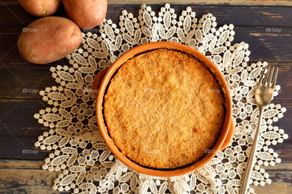 homemade potato gateau