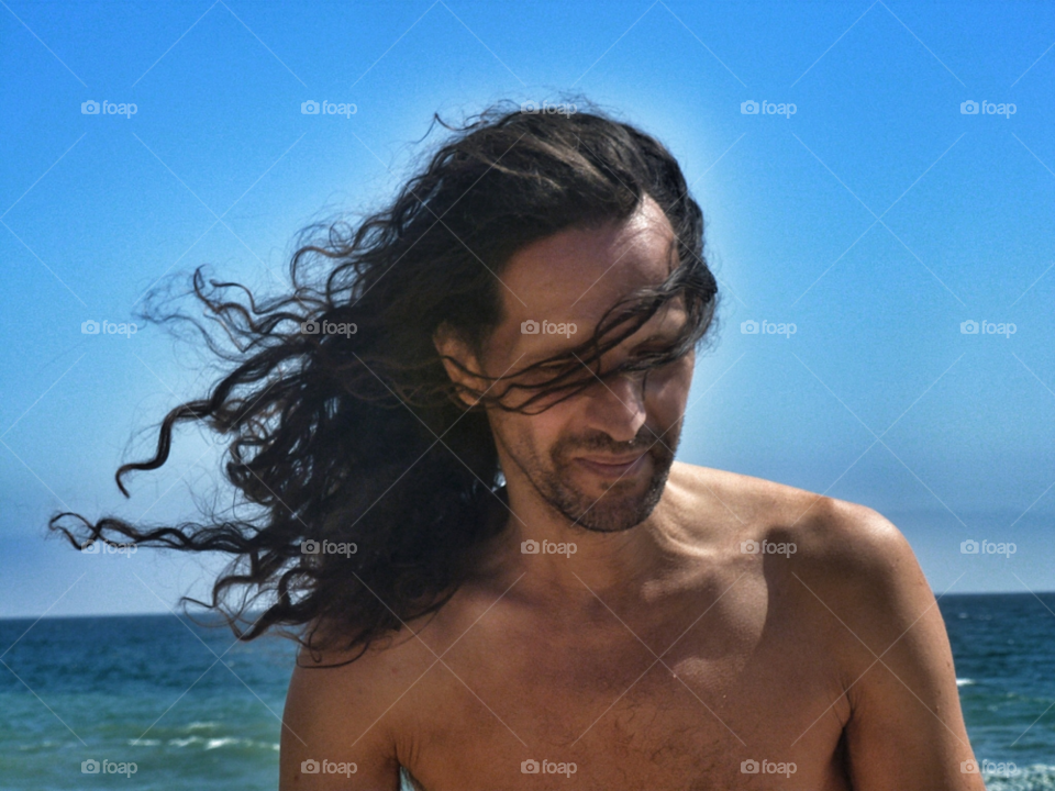 california beach ocean sky by analia