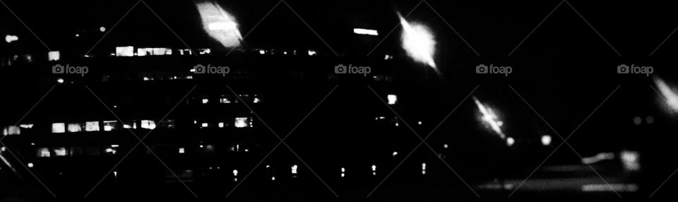 More blurry black-and-white lights