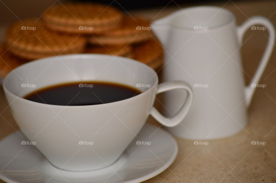 Instant black coffee