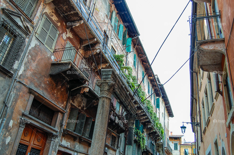 Old houses and cables