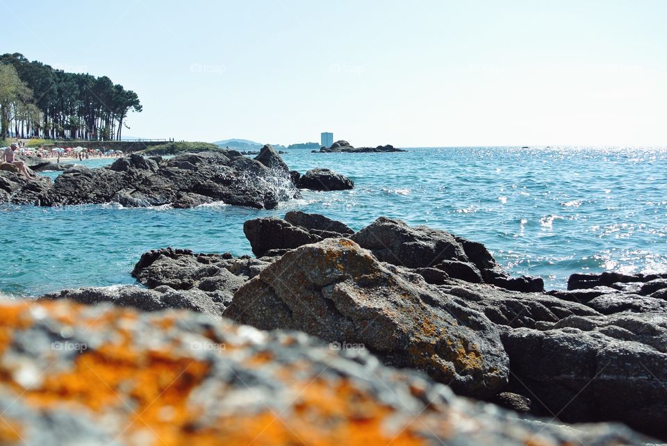 horisont, ocean, landscape, rocks