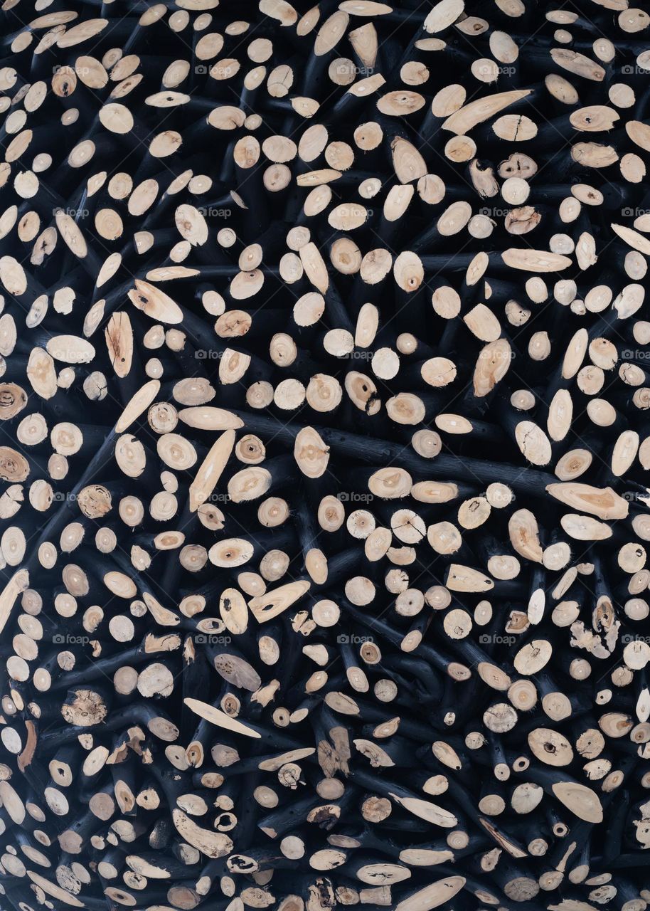 abstract artwork made of wood