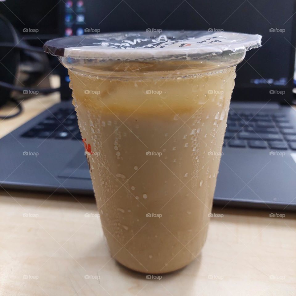 iced coffee sweetened with palm sugar