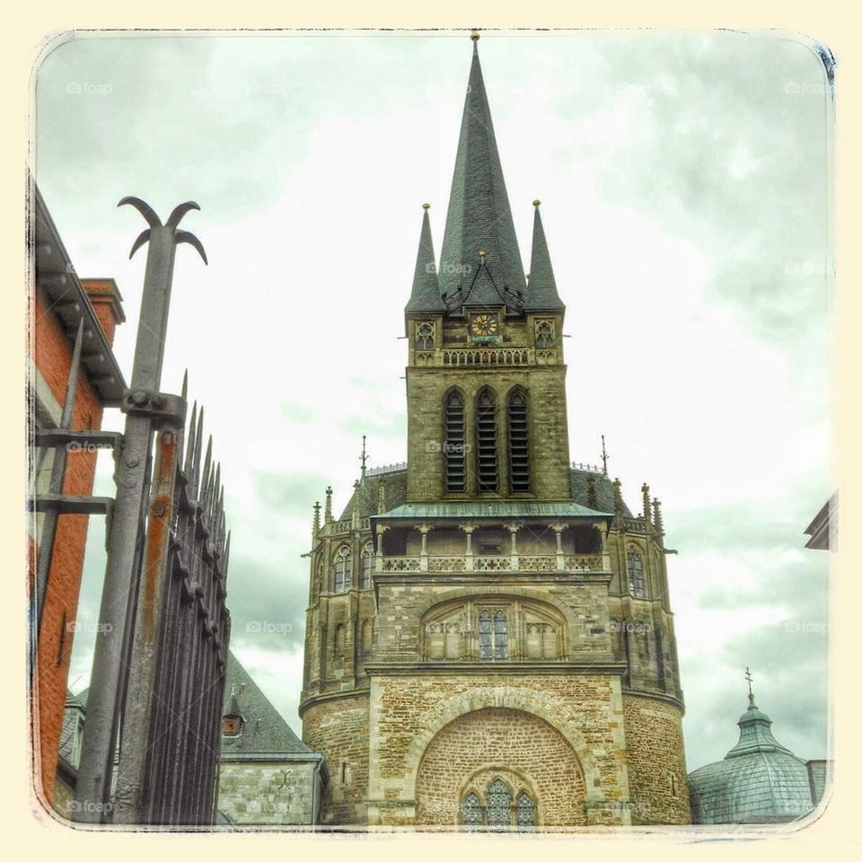 Steeple of the Dom in Aachen 