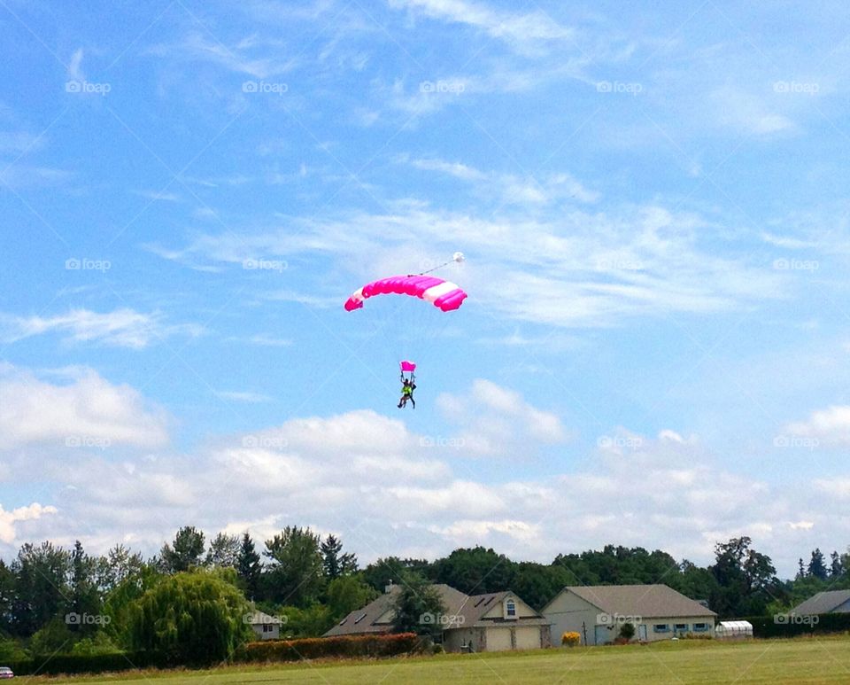 High as a Kite. A bunch of our friends went sky diving. I'm too afraid so I was designated photographer.