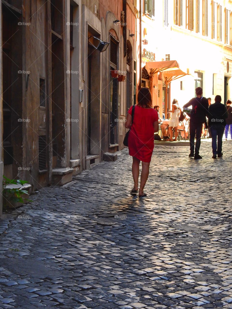 Lady in red