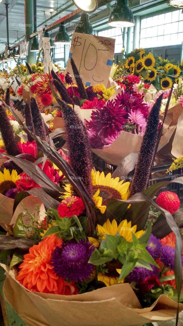 Fresh Flowers. Seattle Public Market